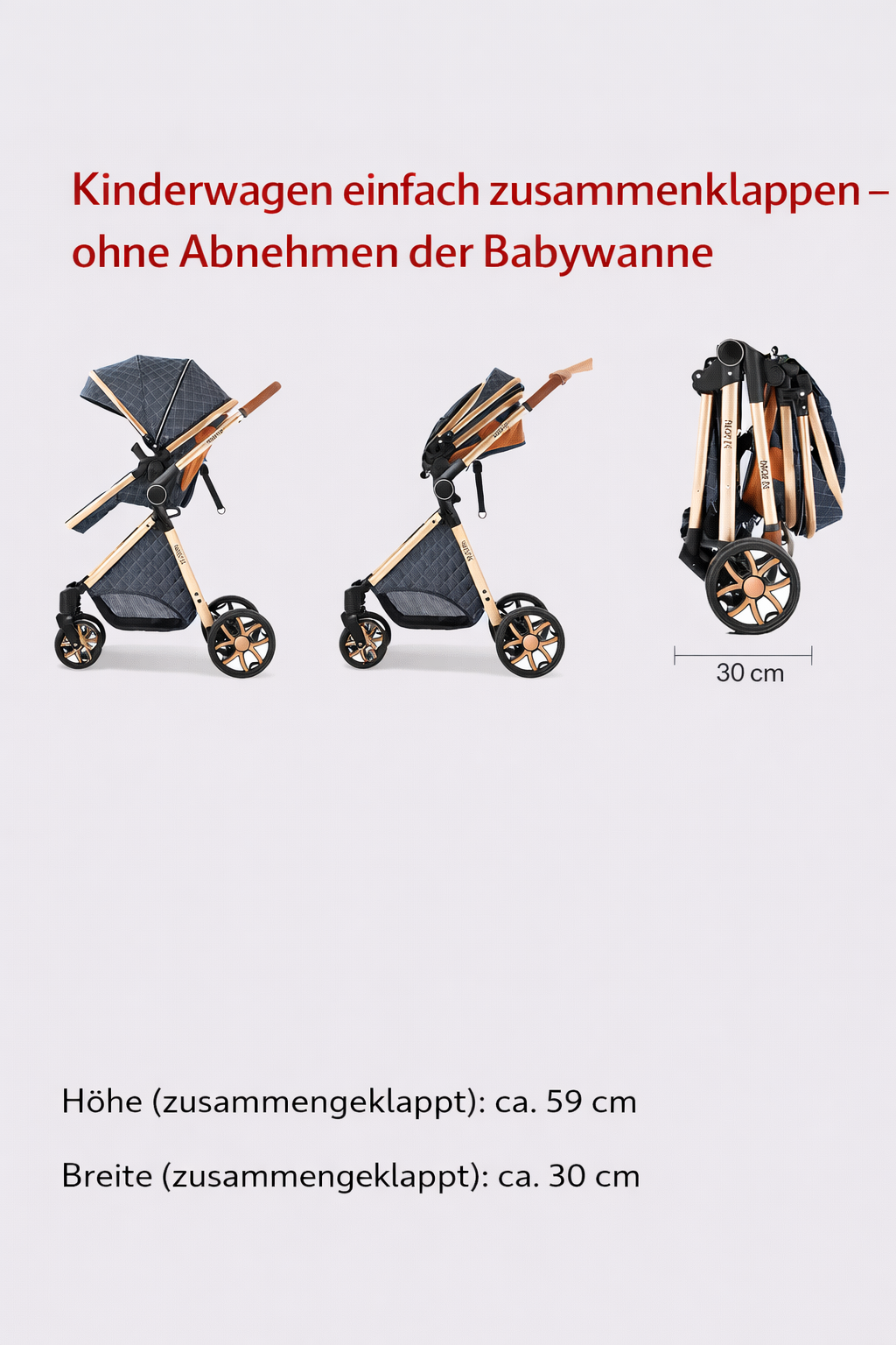 Nestino 3-in-1 Kombikinderwagen – Geborgenheit von Geburt an
