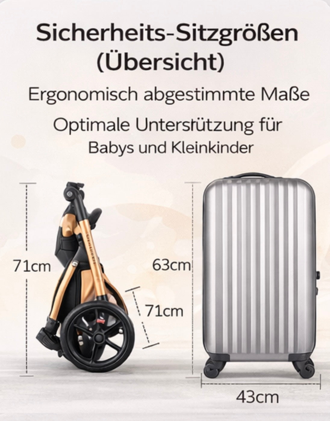 3-in-1 Baby Kinderwagen mit Babyschale – Luxus Stroller für Neugeborene & Kleinkinder