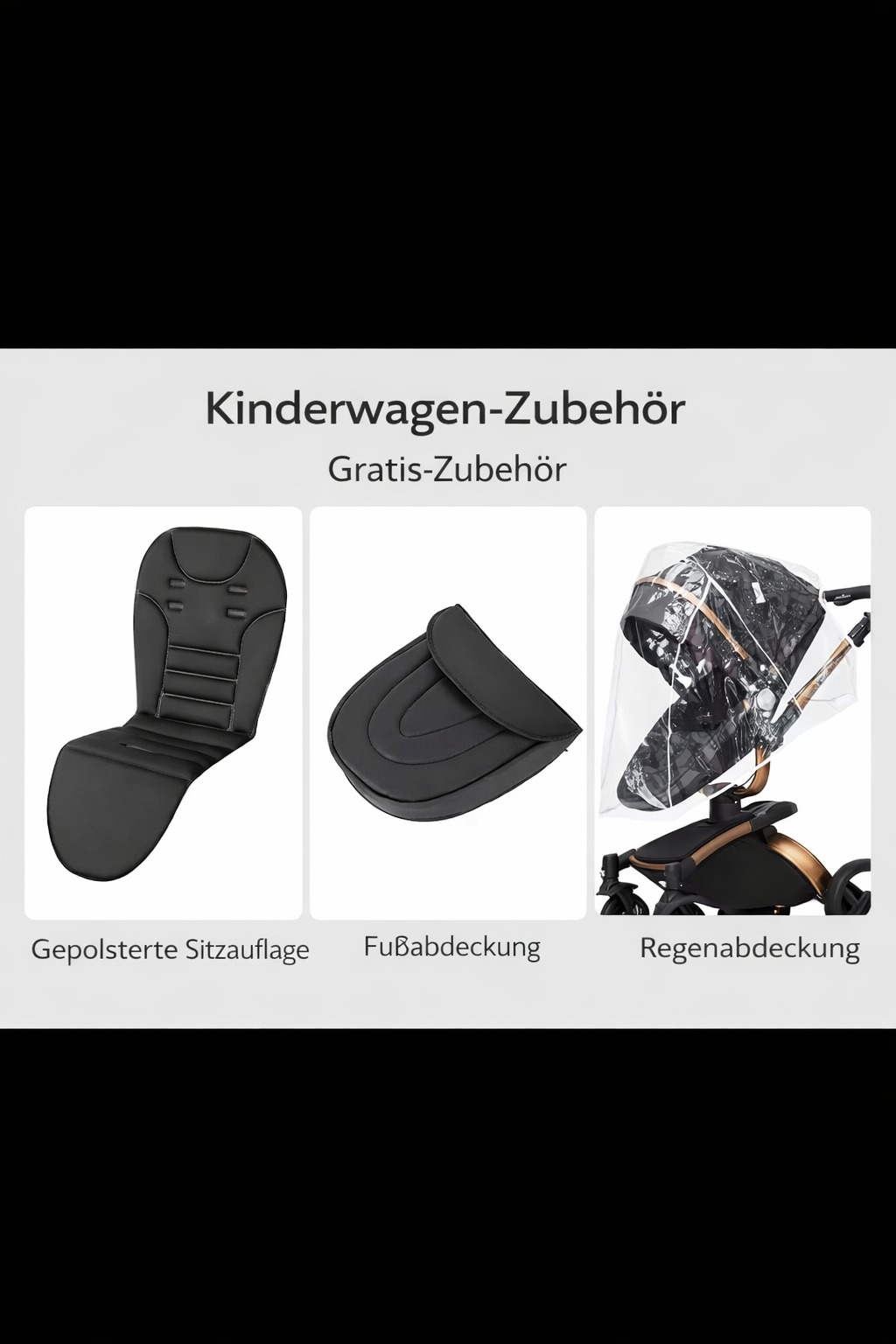 3-in-1 Baby Kinderwagen mit Babyschale – Luxus Stroller für Neugeborene & Kleinkinder