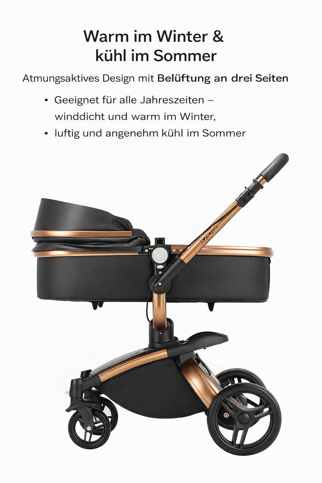 3-in-1 Baby Kinderwagen mit Babyschale – Luxus Stroller für Neugeborene & Kleinkinder