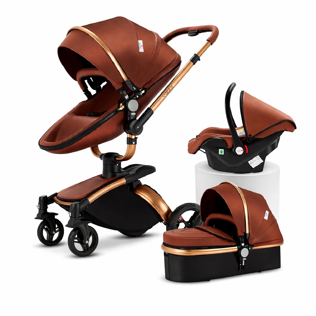 3-in-1 Baby Kinderwagen mit Babyschale – Luxus Stroller für Neugeborene & Kleinkinder