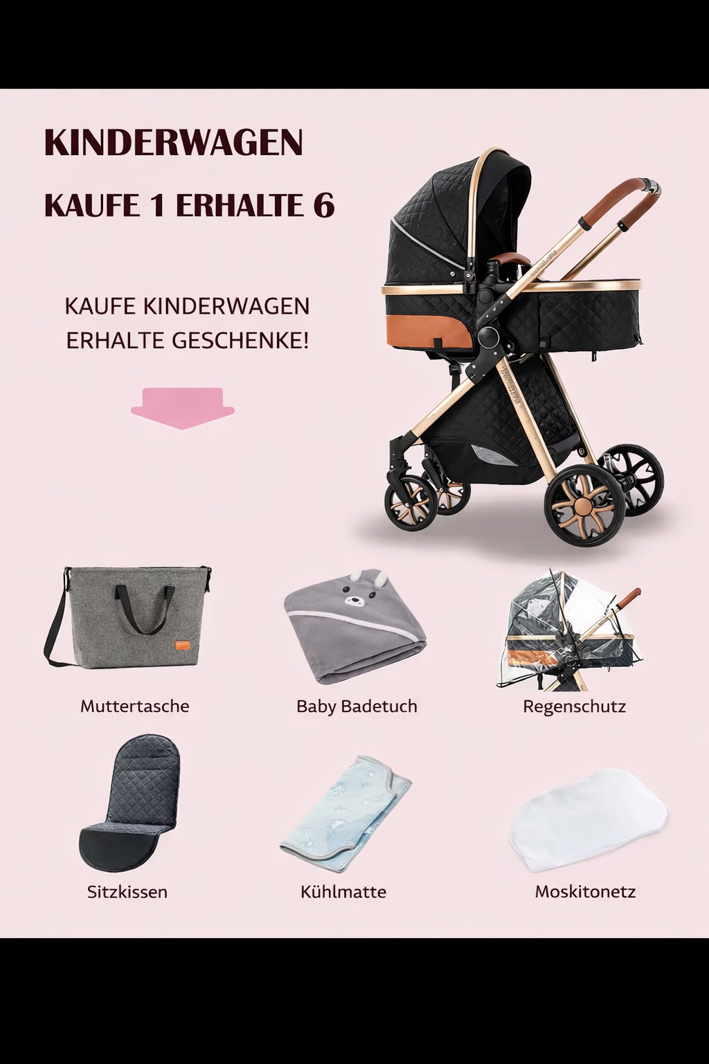 Nestino 3-in-1 Kombikinderwagen – Geborgenheit von Geburt an