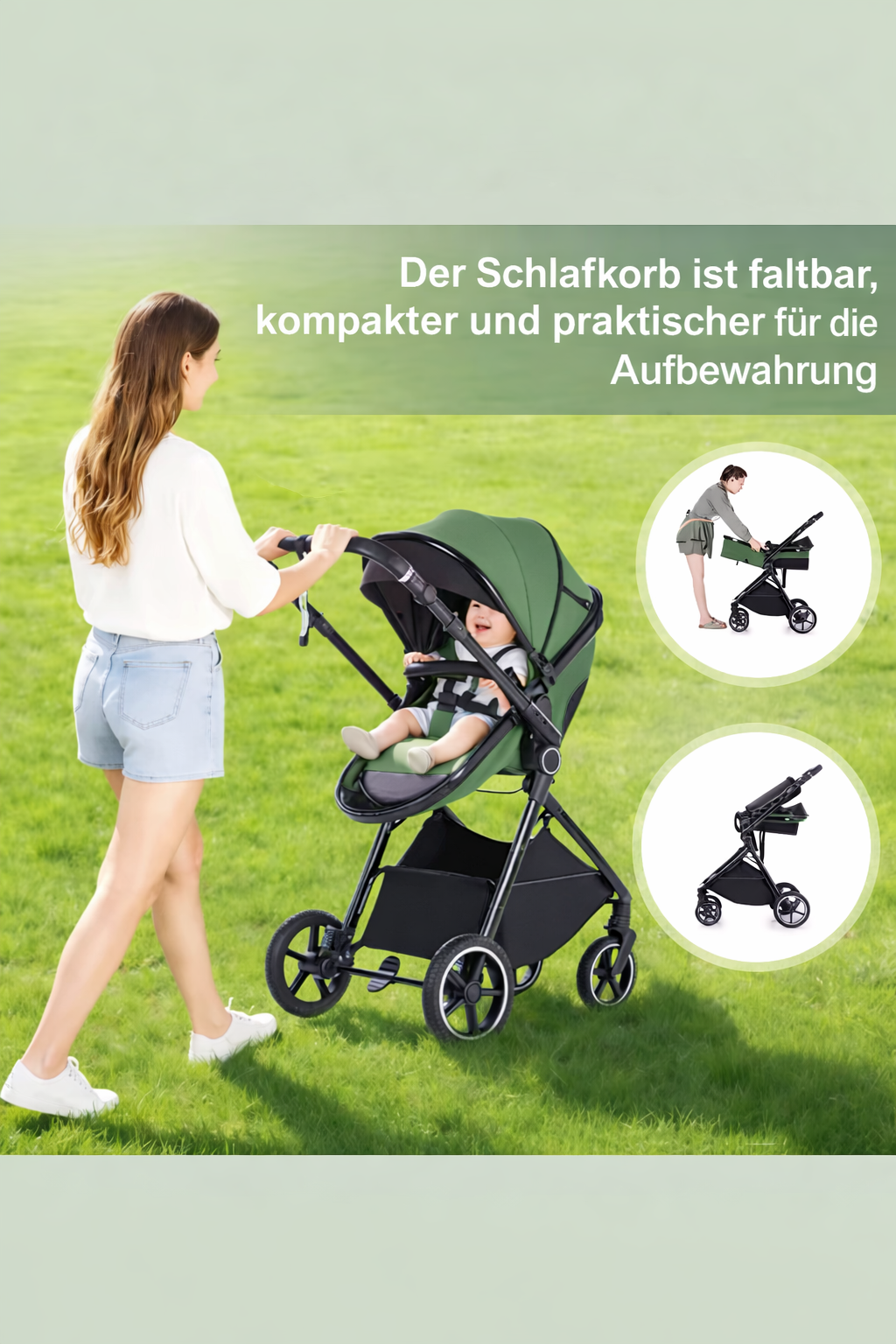 Nestino Premium 3-in-1 Kinderwagen – Komfort, Sicherheit & Flexibilität