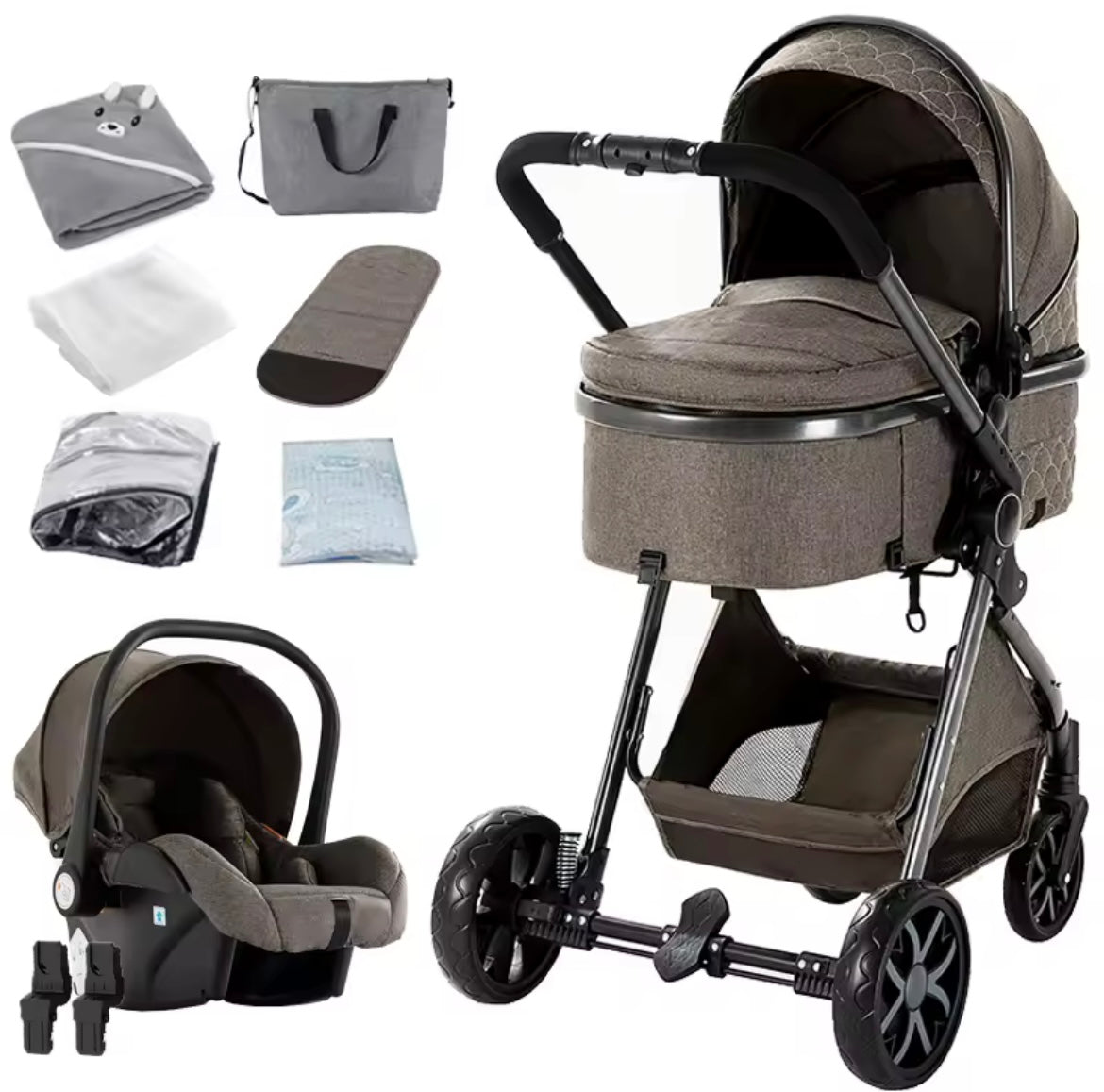 Nestino 3-in-1 Kombikinderwagen – Geborgenheit von Geburt an