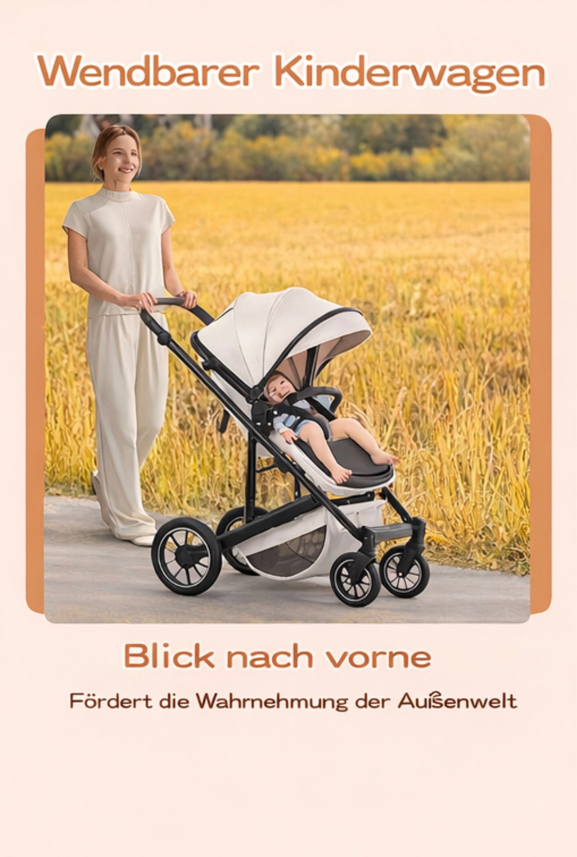 BABYFLOW COMFORT – Wendbarer 3-in-1 Kinderwagen
