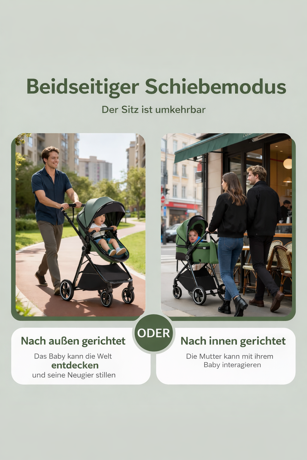 Nestino Premium 3-in-1 Kinderwagen – Komfort, Sicherheit & Flexibilität
