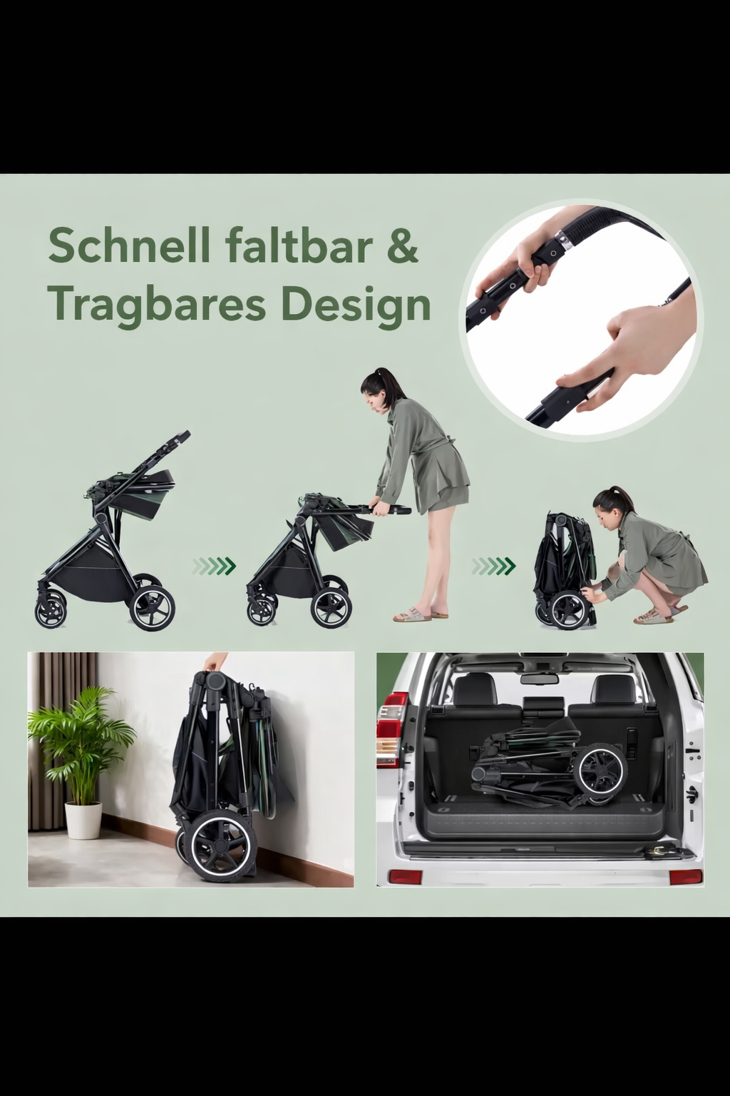 Nestino Premium 3-in-1 Kinderwagen – Komfort, Sicherheit & Flexibilität