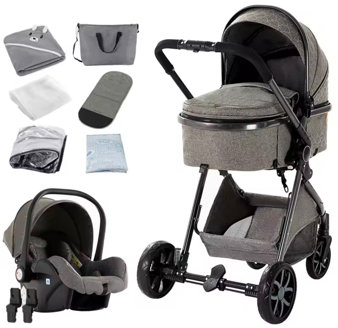 Nestino 3-in-1 Kombikinderwagen – Geborgenheit von Geburt an