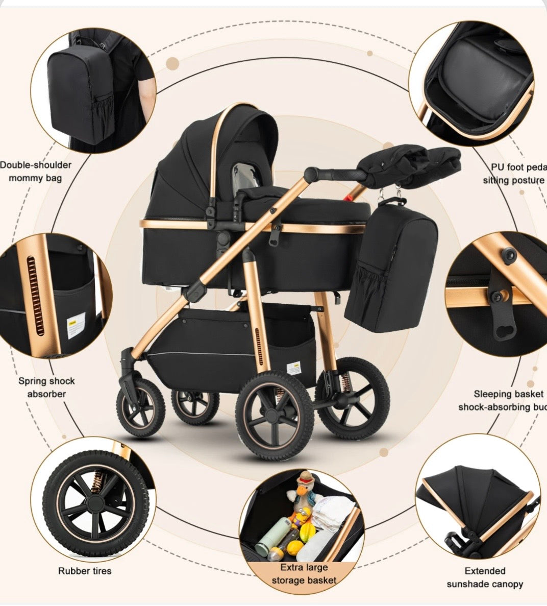 BABYFLOW COMFORT – Wendbarer 3-in-1 Kinderwagen