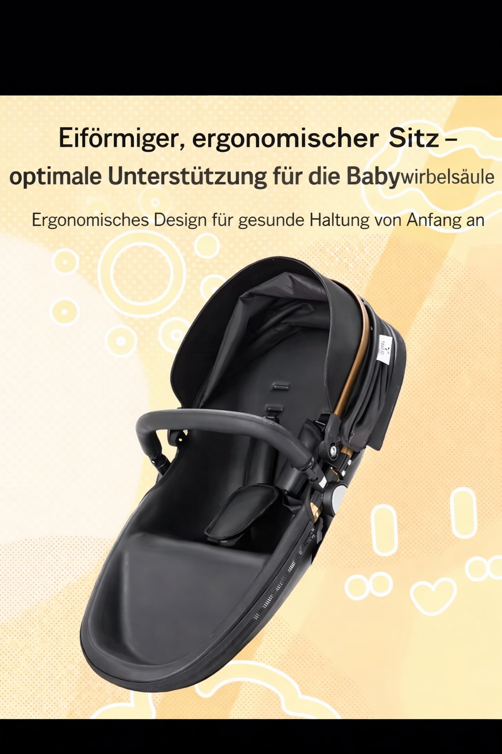 3-in-1 Baby Kinderwagen mit Babyschale – Luxus Stroller für Neugeborene & Kleinkinder