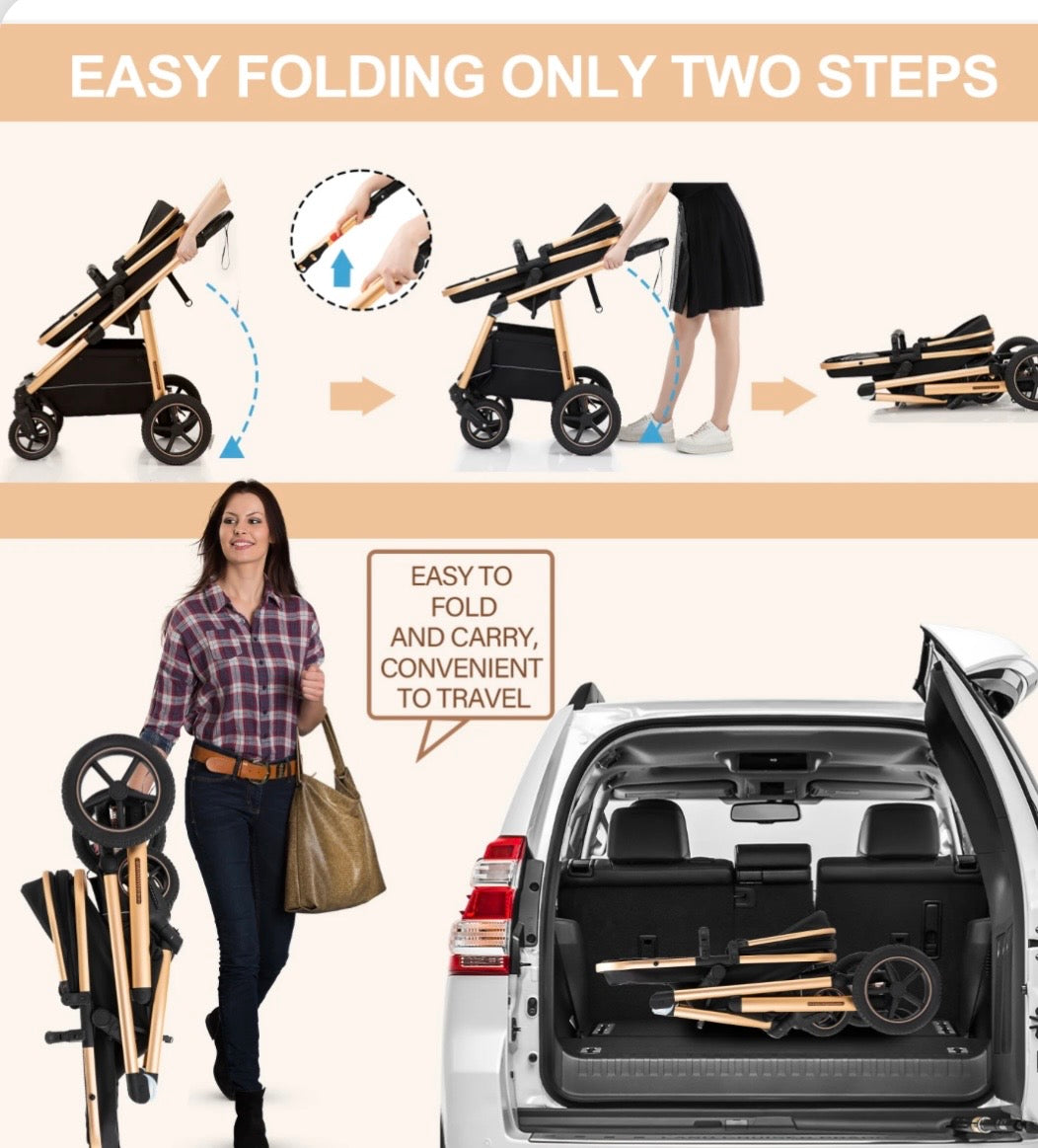 BABYFLOW COMFORT – Wendbarer 3-in-1 Kinderwagen