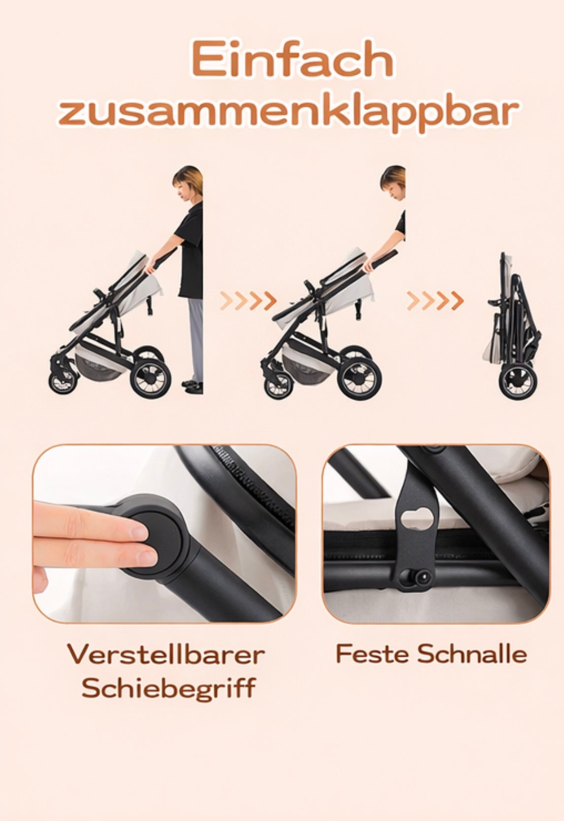 BABYFLOW COMFORT – Wendbarer 3-in-1 Kinderwagen