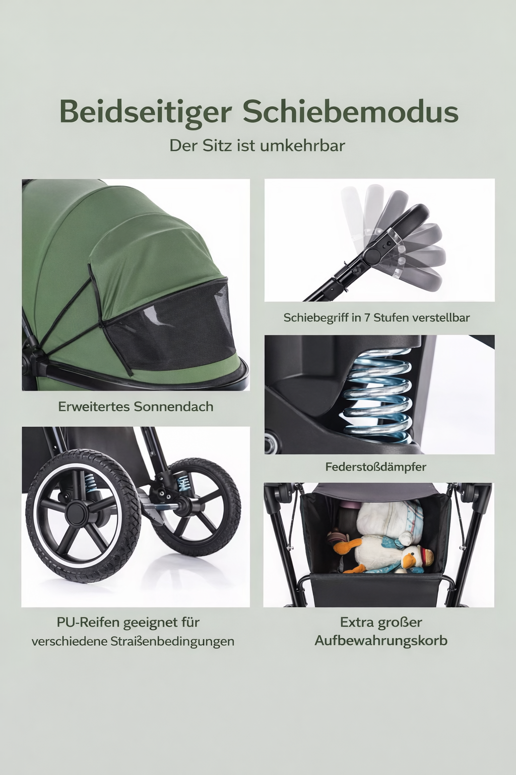 Nestino Premium 3-in-1 Kinderwagen – Komfort, Sicherheit & Flexibilität