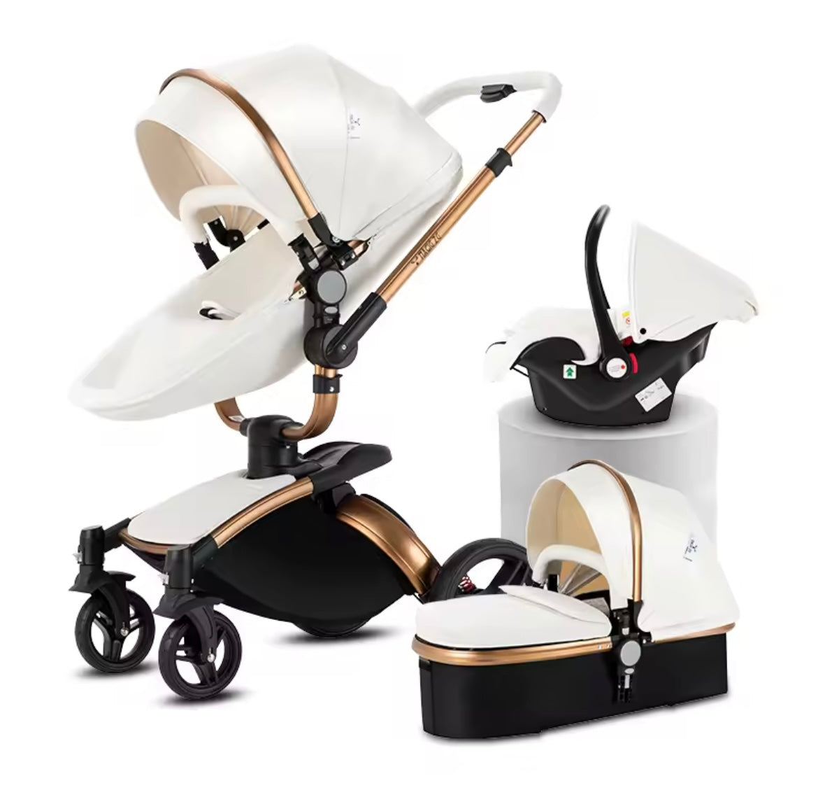 3-in-1 Baby Kinderwagen mit Babyschale – Luxus Stroller für Neugeborene & Kleinkinder