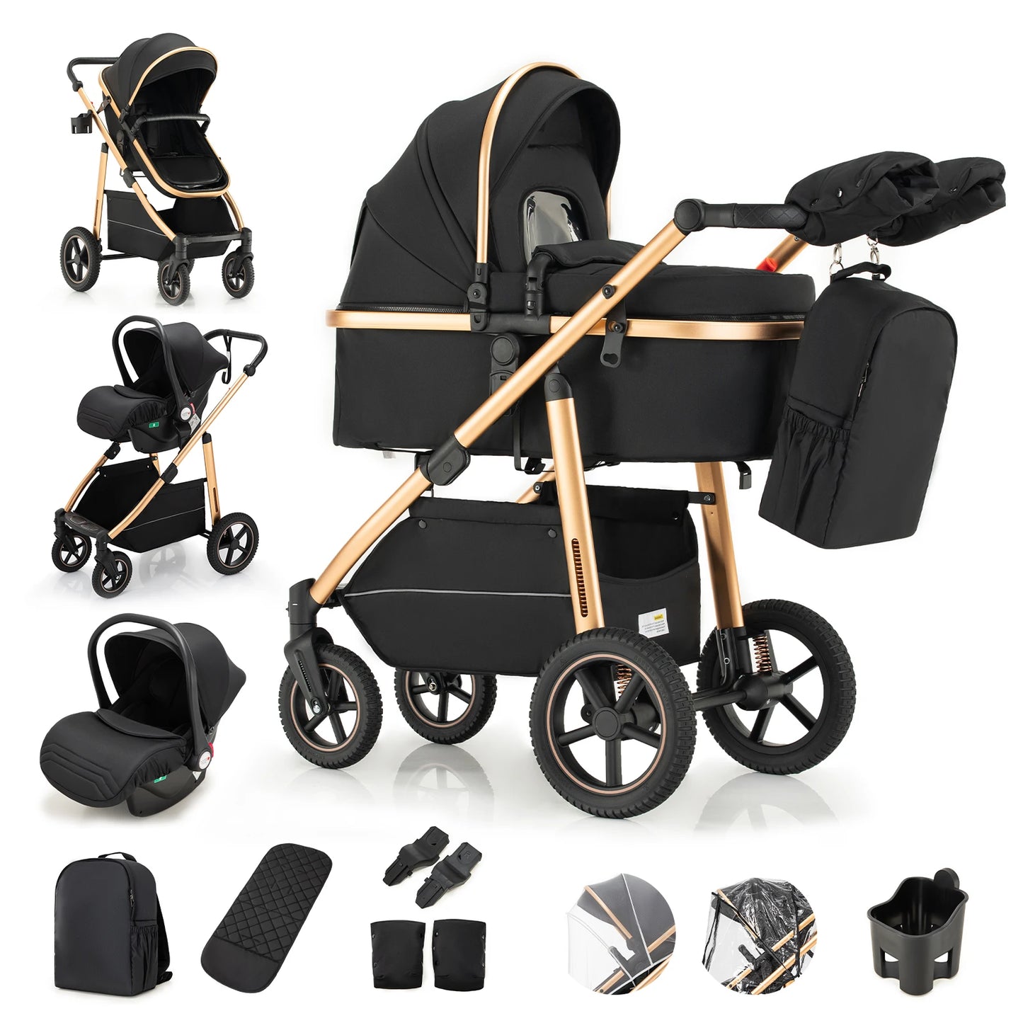 BABYFLOW COMFORT – Wendbarer 3-in-1 Kinderwagen