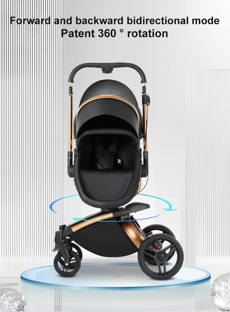 3-in-1 Baby Kinderwagen mit Babyschale – Luxus Stroller für Neugeborene & Kleinkinder