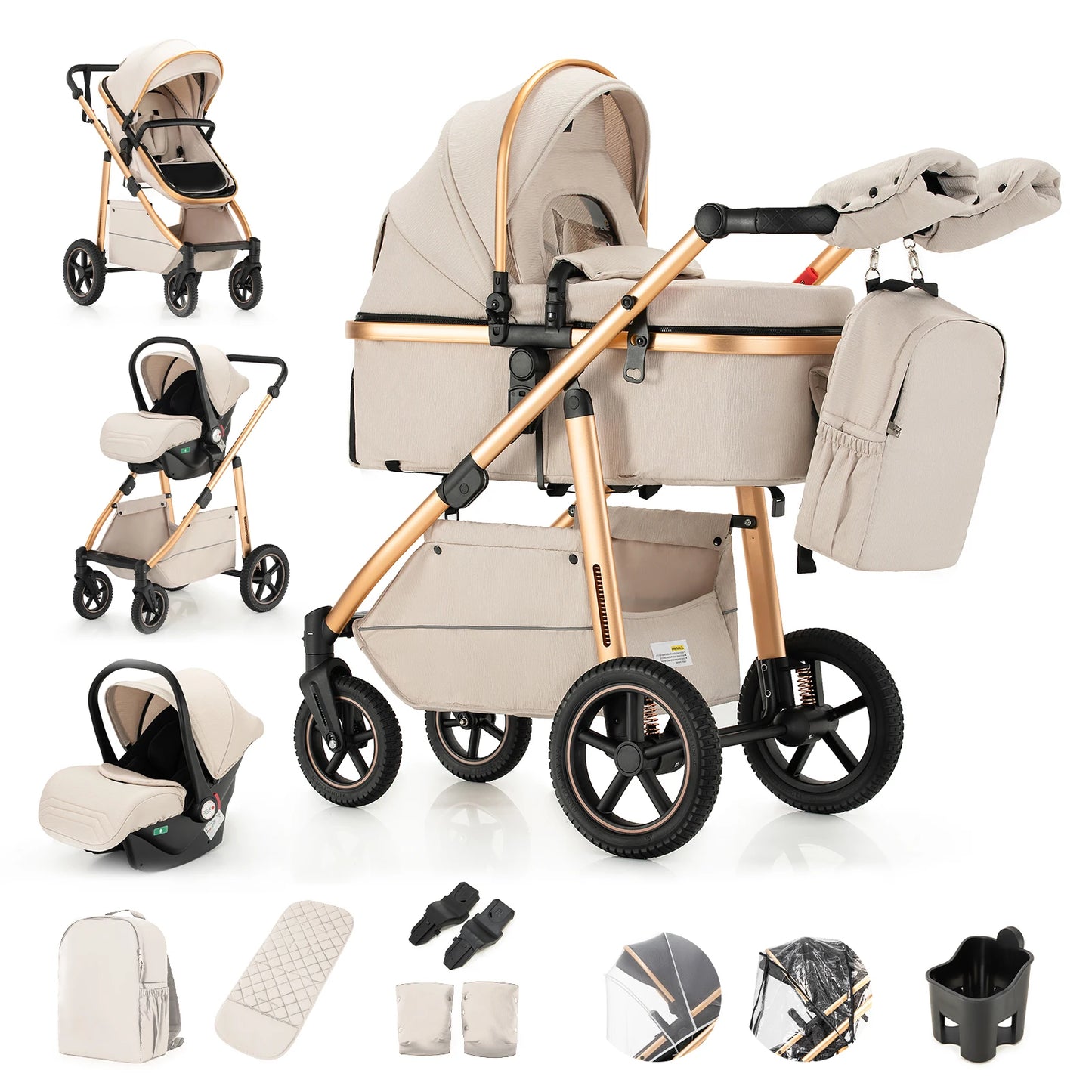 BABYFLOW COMFORT – Wendbarer 3-in-1 Kinderwagen