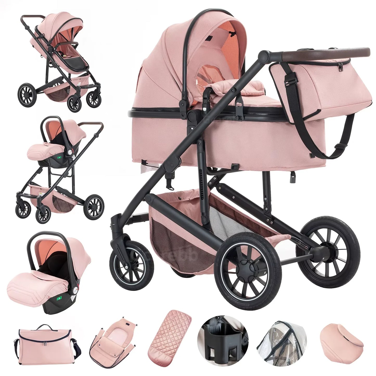 BABYFLOW COMFORT – Wendbarer 3-in-1 Kinderwagen
