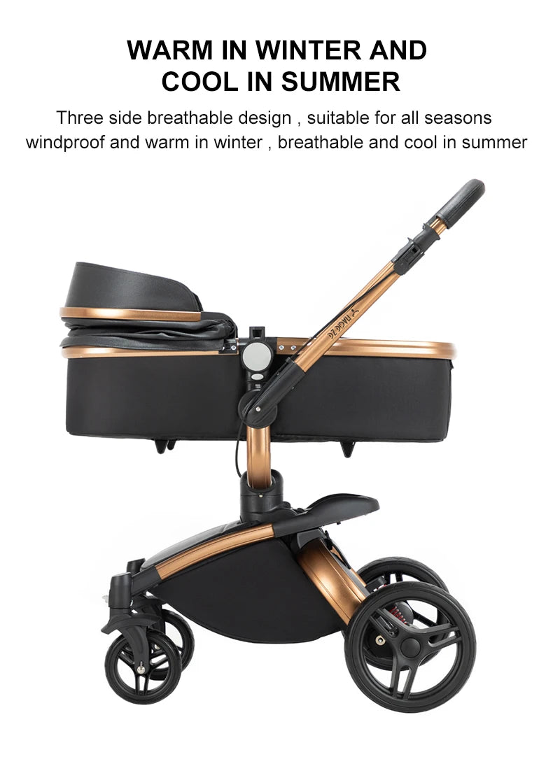3-in-1 Baby Kinderwagen mit Babyschale – Luxus Stroller für Neugeborene & Kleinkinder