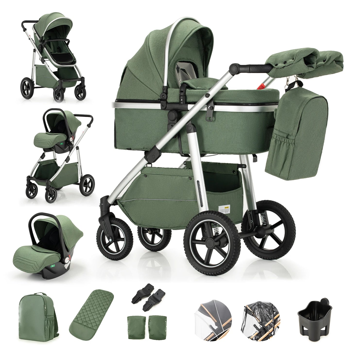 BABYFLOW COMFORT – Wendbarer 3-in-1 Kinderwagen